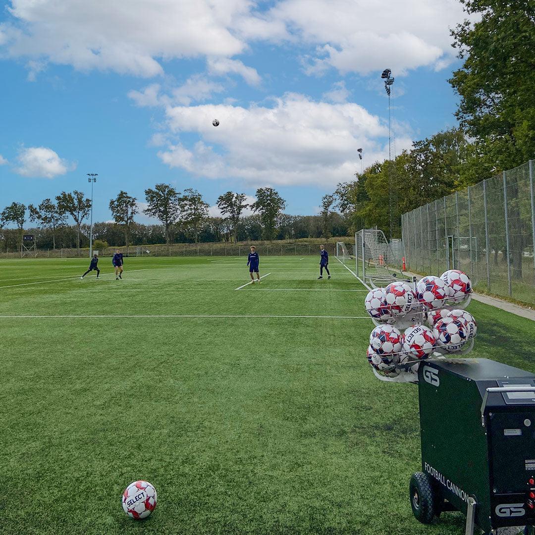 The Ball Cannon in use on a training pitch