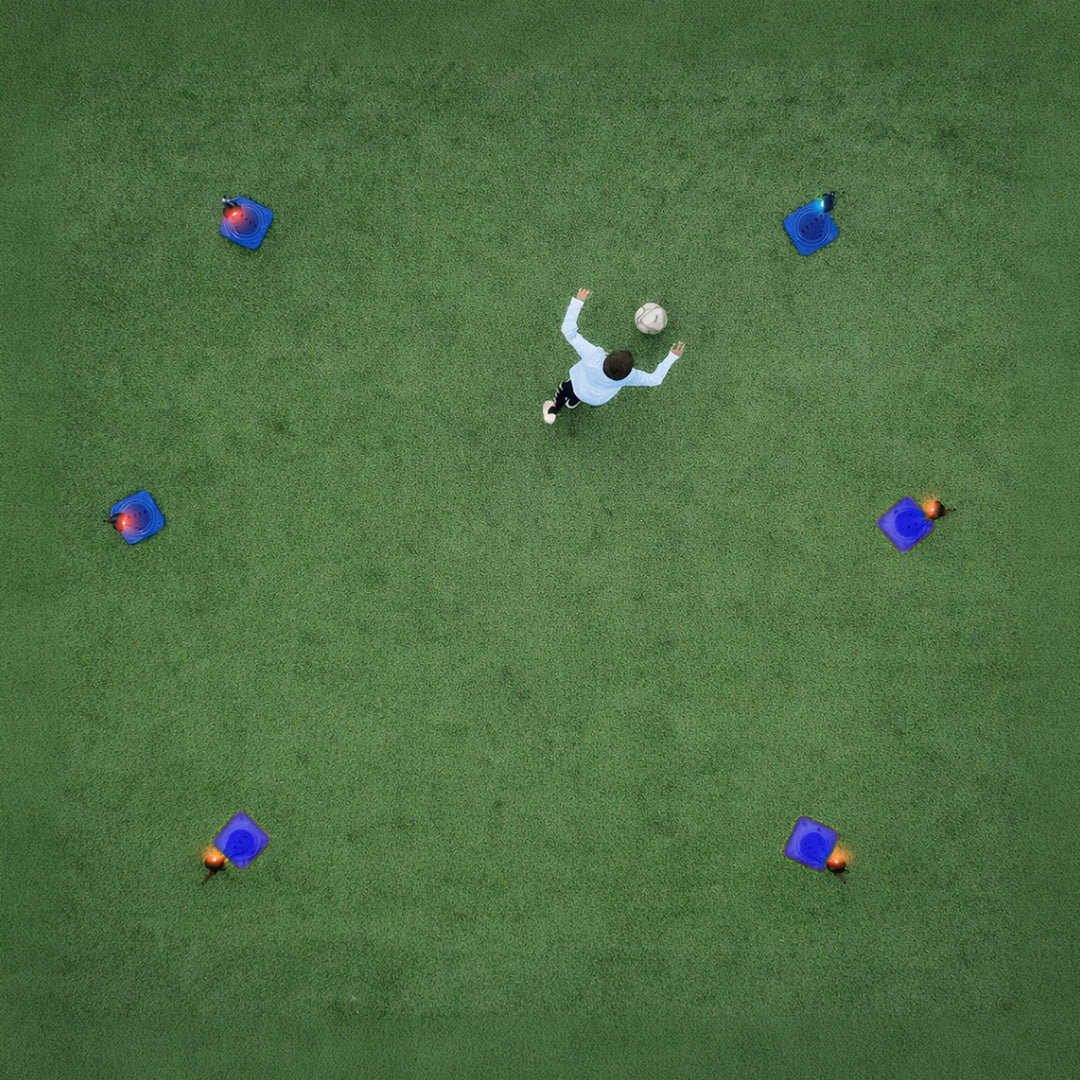 Player at the dribbling station