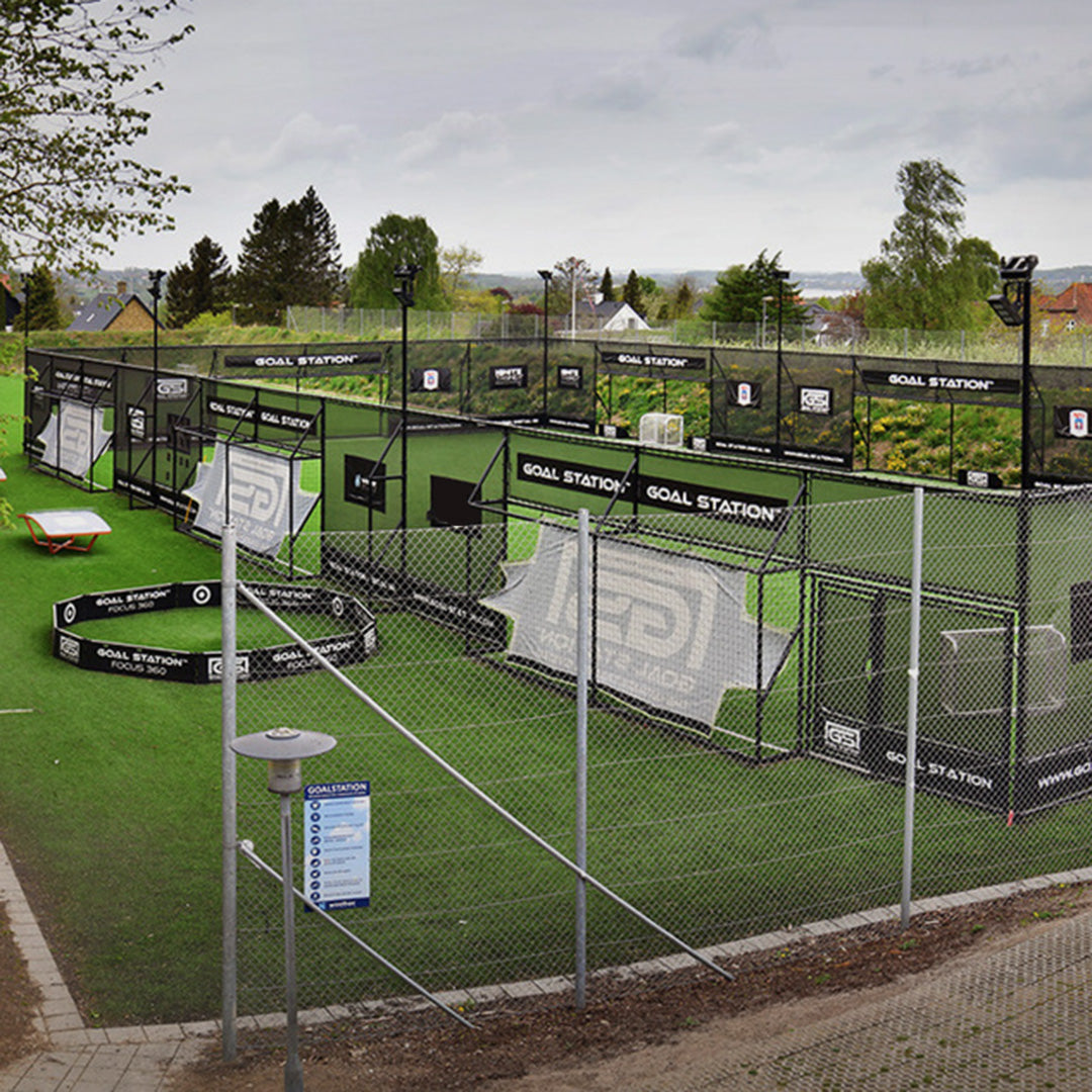 Side angle of Goal Station Arena