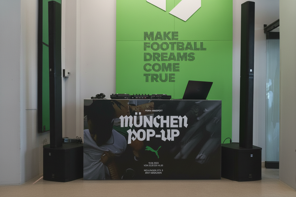 Brand activation event with Goal Station stations